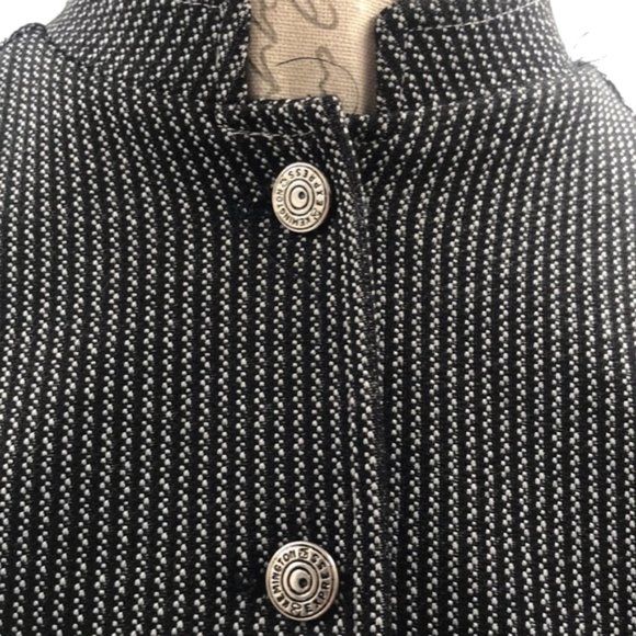 Kemington Express Black & Gray Business High Neck Top Jacket Size M - Picture 4 of 4
